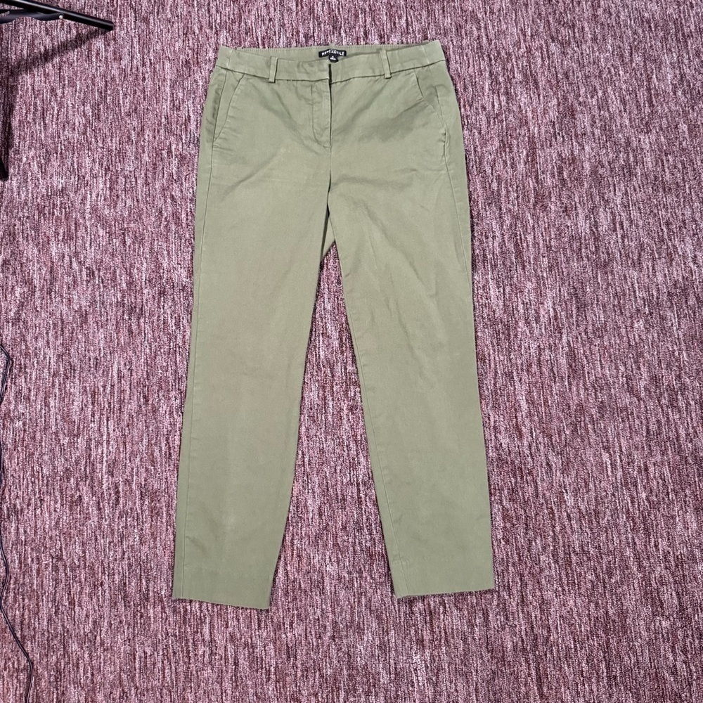 J Crew Mercantile Green Granola Straight Leg Career Chino Pants 4